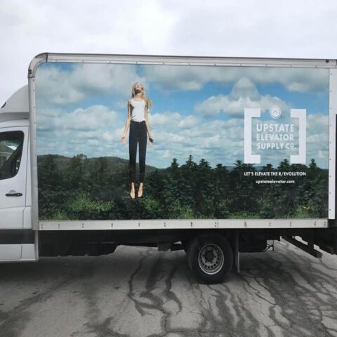 box truck with graphics